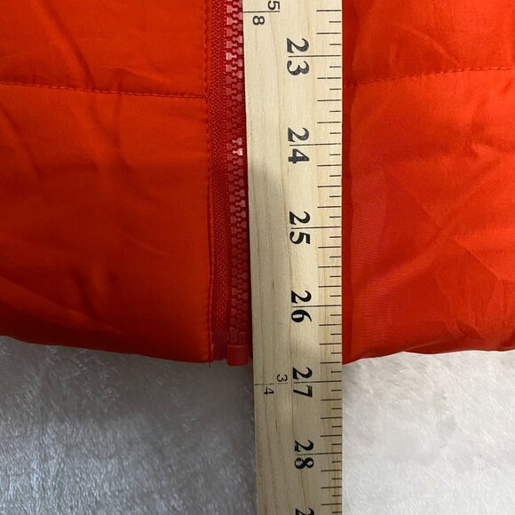 New York & Company Orange Womens XL Full Zip Pocket Puffer Jacket 100% Polyester - Picture 11 of 12